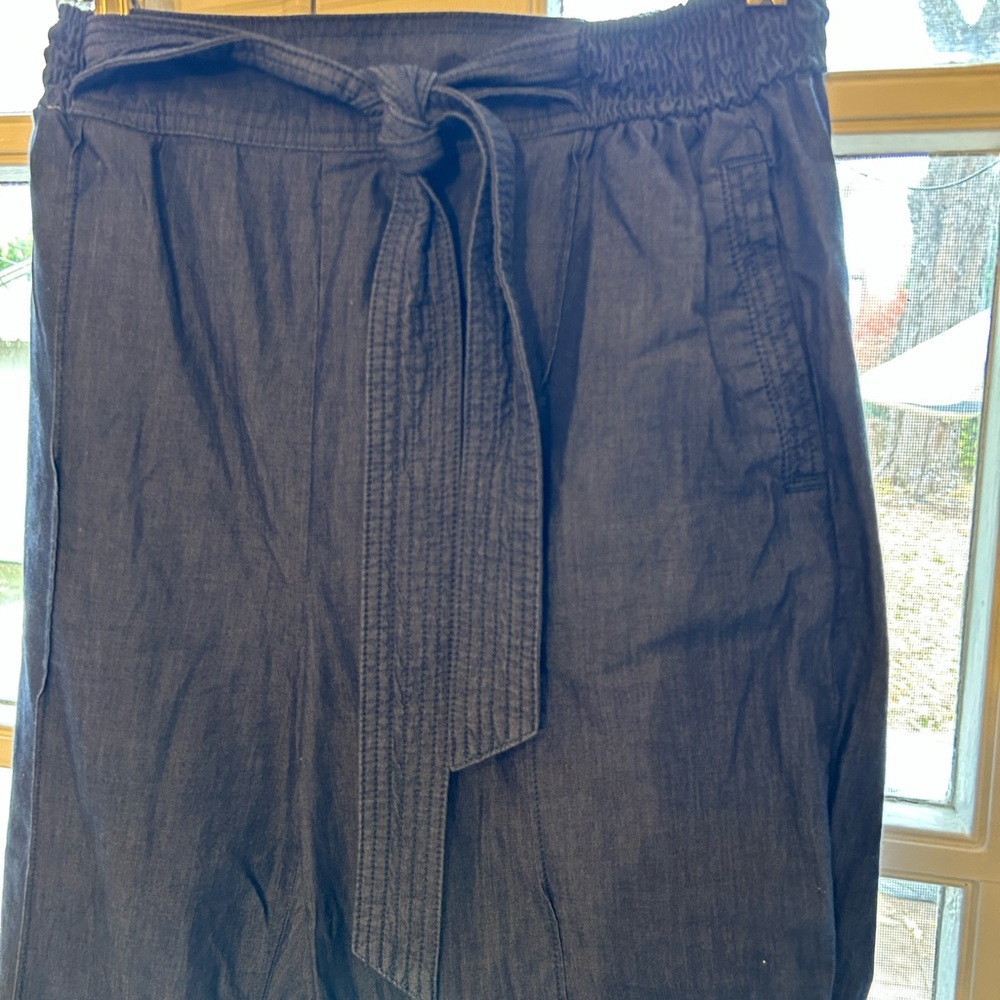 Anthropologie Blue  Tie-Waist Chinos